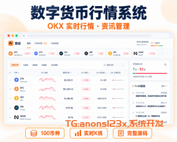 加密行情资讯网站源码｜OKX 实时行情｜动态 K 线｜PC/H5 自适应｜完整管理后台